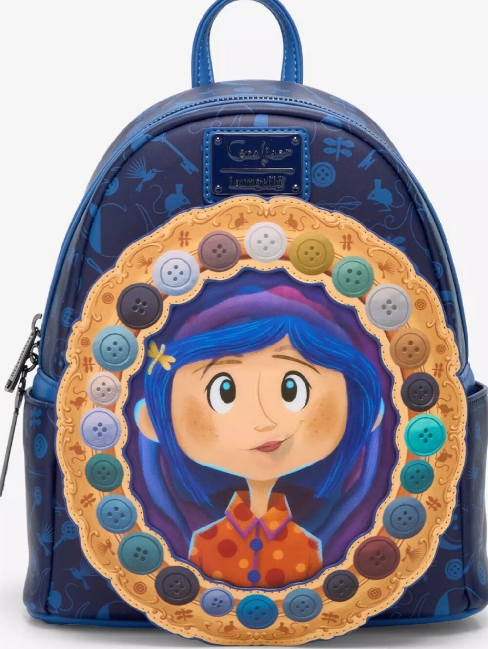 Loungefly Coraline Portal Button Frame Lenticular Mini Backpack